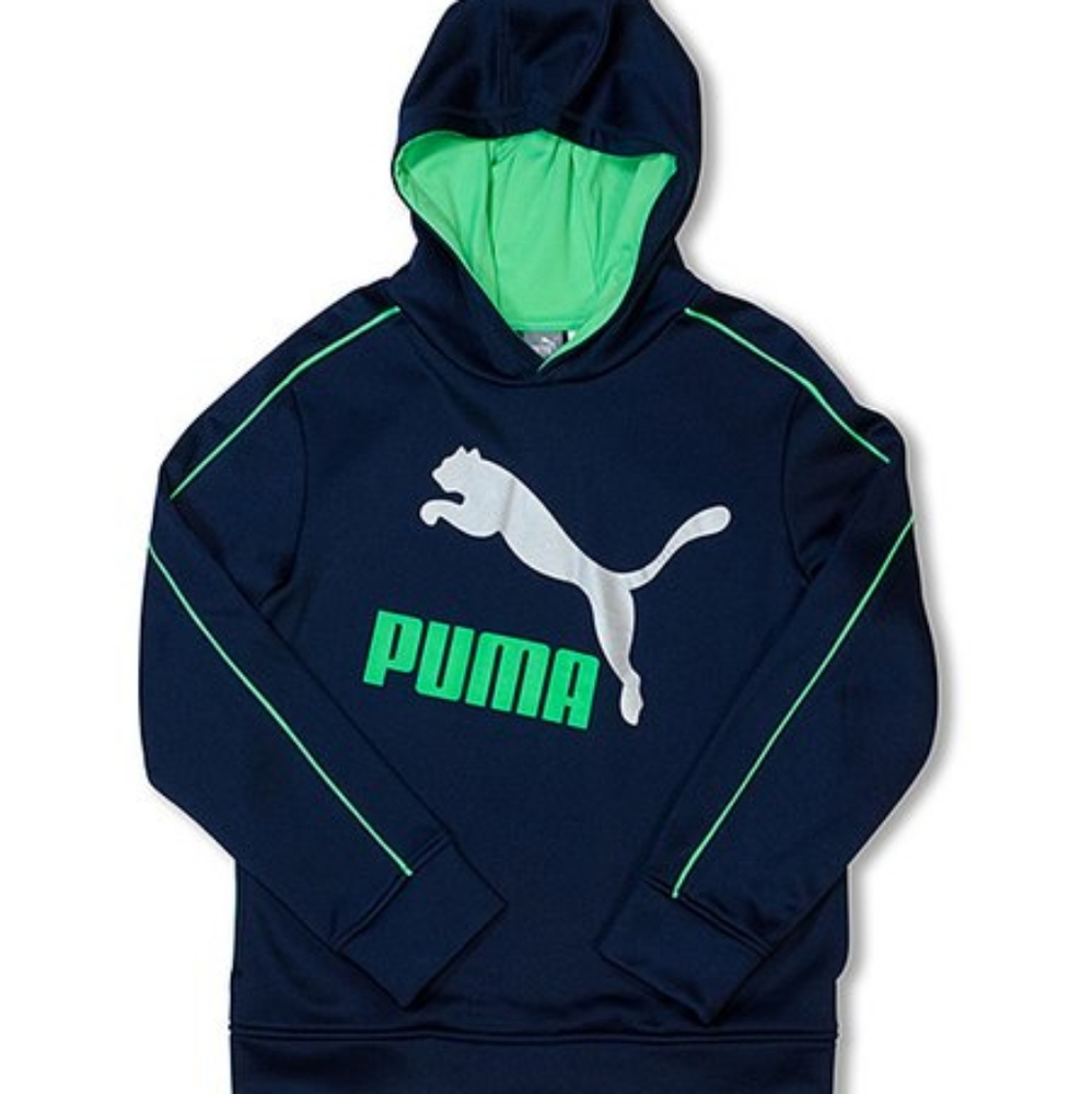 Puma dark blue an light green hoddie